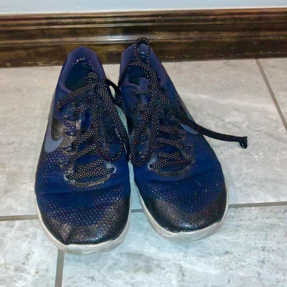 Nike metcon 4 Nike shoes metallic navy blue athletic women’s sneaker